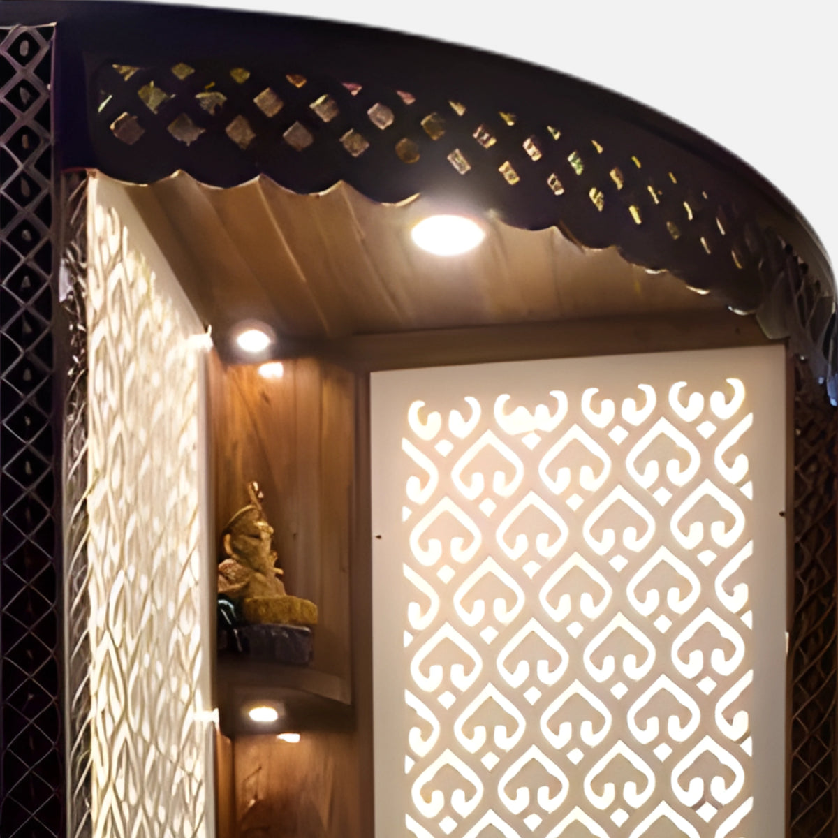 Suvratam Teak Wood Mandap (Brown) zoom view