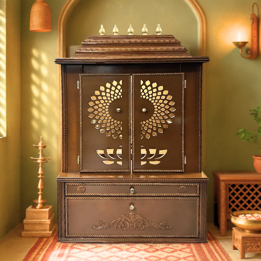 Swarnika Teak Wood Mandap (Caramel Brown) lifestyle view