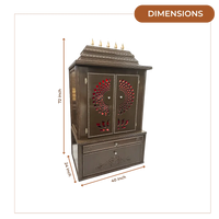 Swarnika Teak Wood Mandap (Choco Brown) dimensions