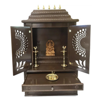 Swarnika Teak Wood Mandap (Choco Brown) open door view