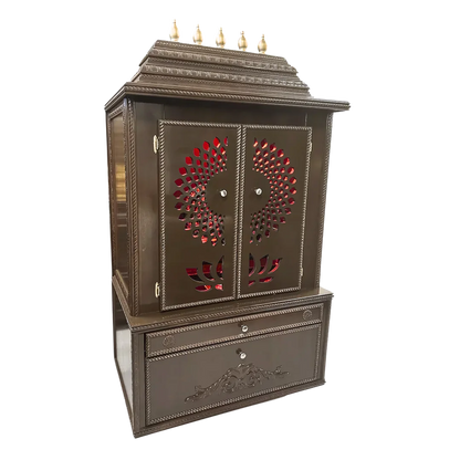 Swarnika Teak Wood Mandap (Choco Brown) side angle