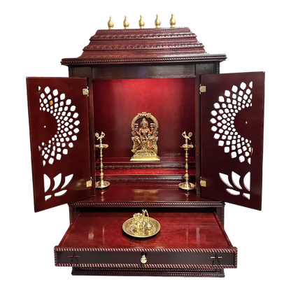 Swarnika Teak Wood Mandap (Mahogany) open Door view
