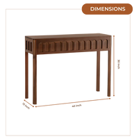 Taksha Solid Wood Console Table (Teak) Dimensions
