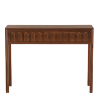 Taksha Solid Wood Console Table (Teak) Front View
