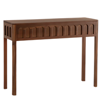 Taksha Solid Wood Console Table (Teak) Side Angle
