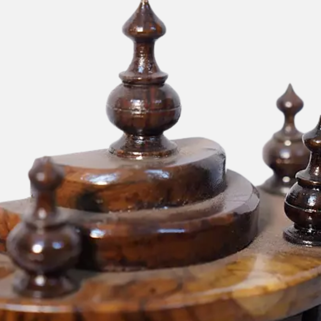 Tanirika Teak Wood Mandir (Brown) zoom  image 