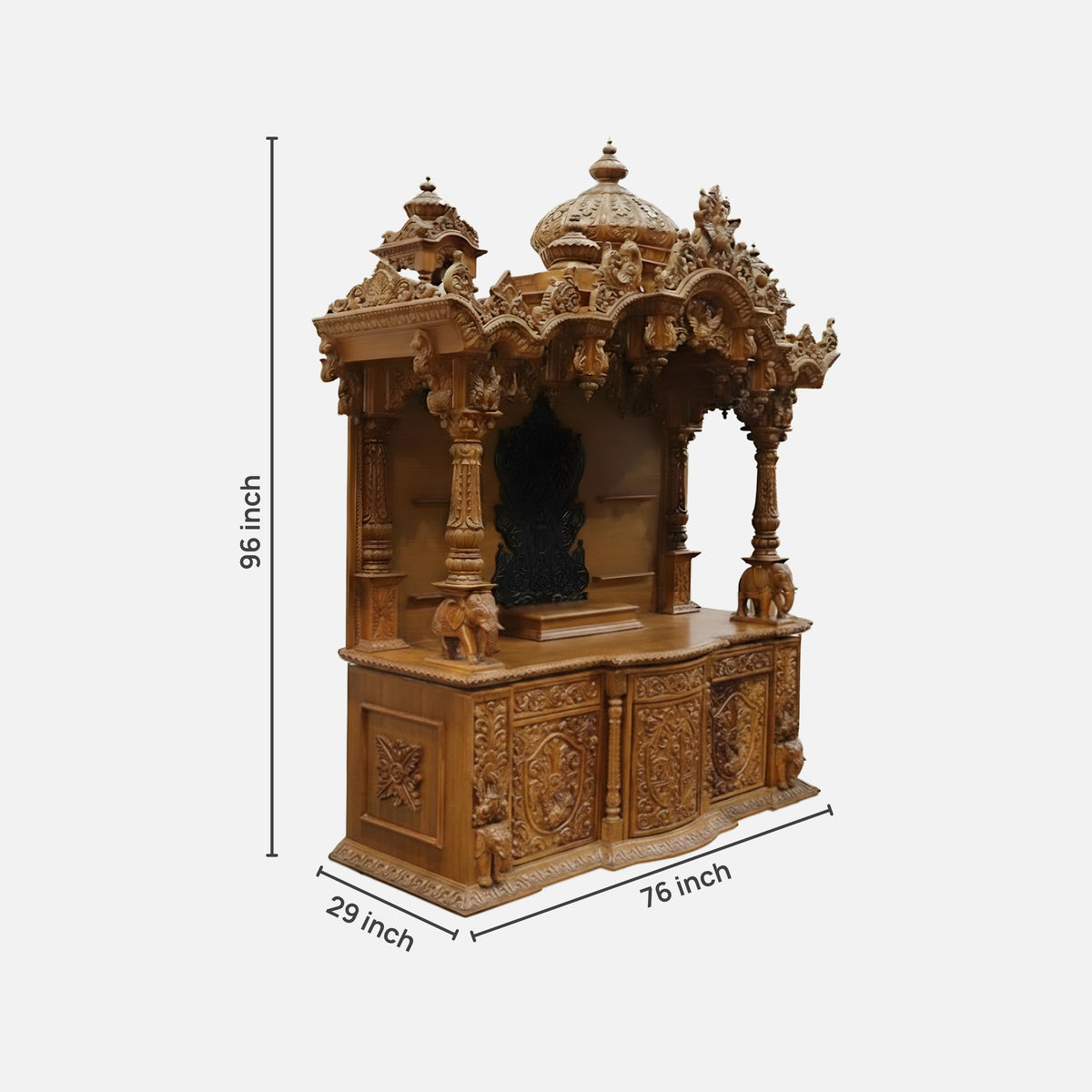 Tarang Teak Wood Mandap (Teak) dimensions