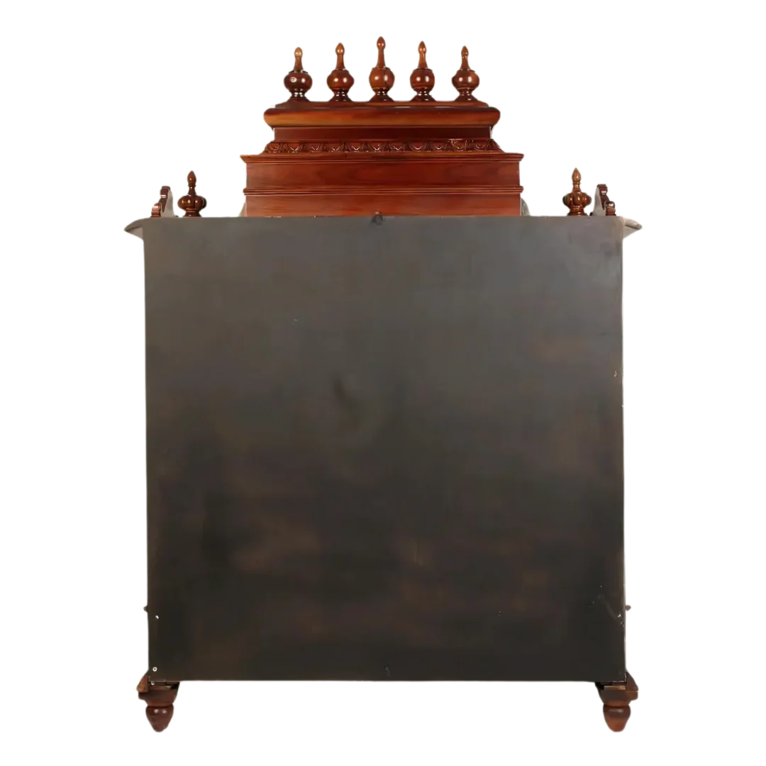 Tatva Teak Wood Pooja Mandir (Brown) back view