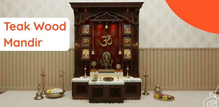 Teak Wood Mandir banner 