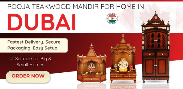 Teak Wood Mandir in Dubai banner 