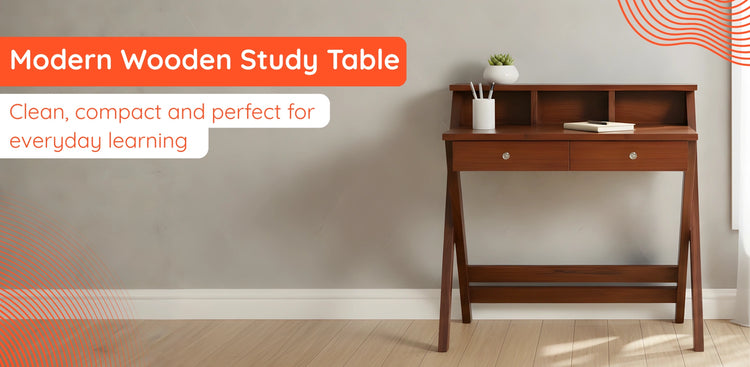 Teak Wood Study Table BANNER 