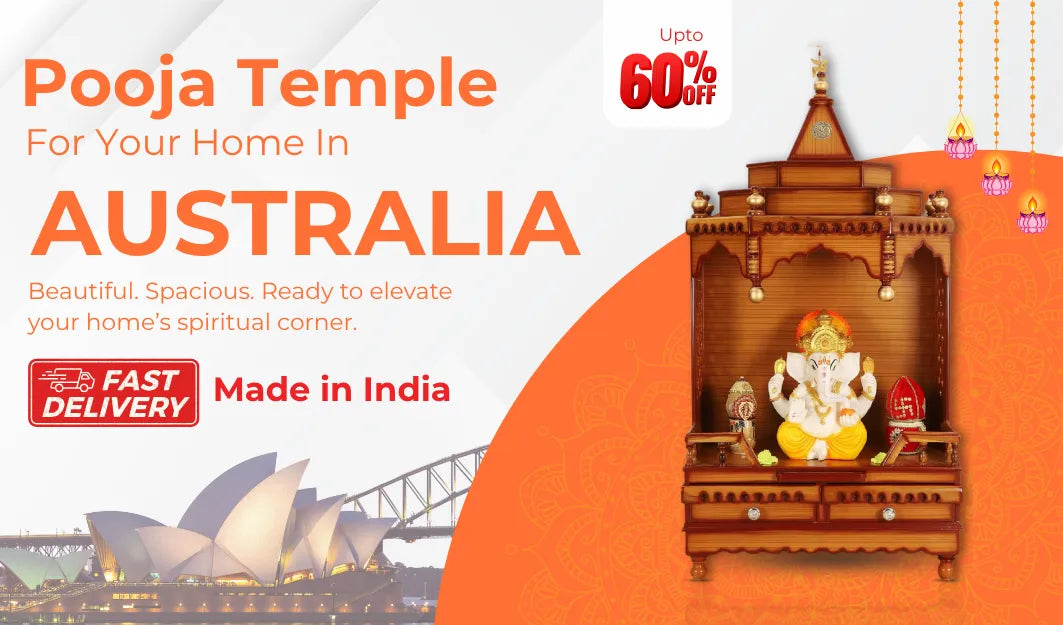 Teakwood Pooja Mandir for Home in Australia
