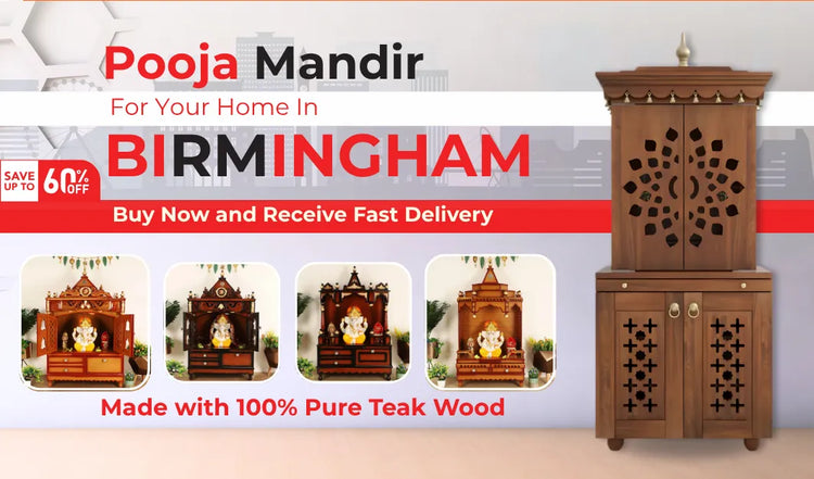 Teakwood Pooja Mandir for Home in Birmingham 