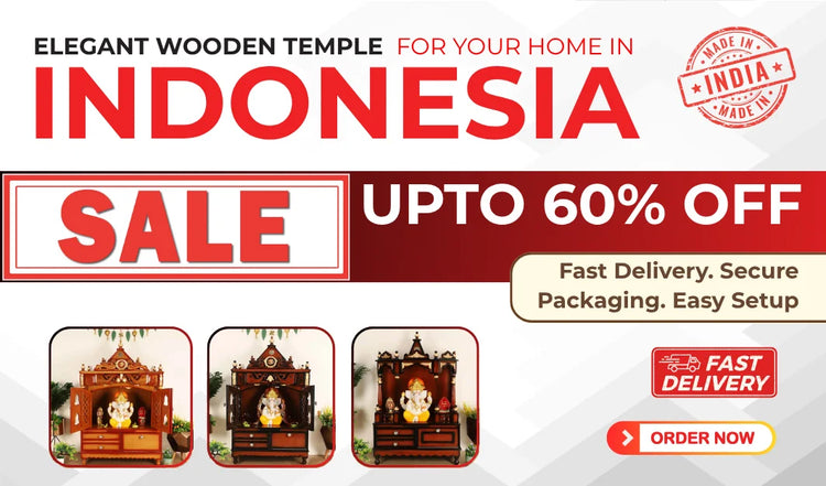 Teakwood Pooja Mandir for Home in Indonesia