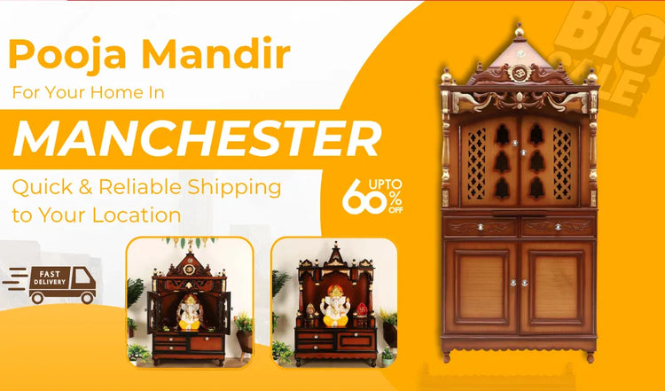Teakwood Pooja Mandir for Home in Manchester