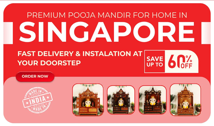 Teakwood Pooja Mandir for Home in Singapore