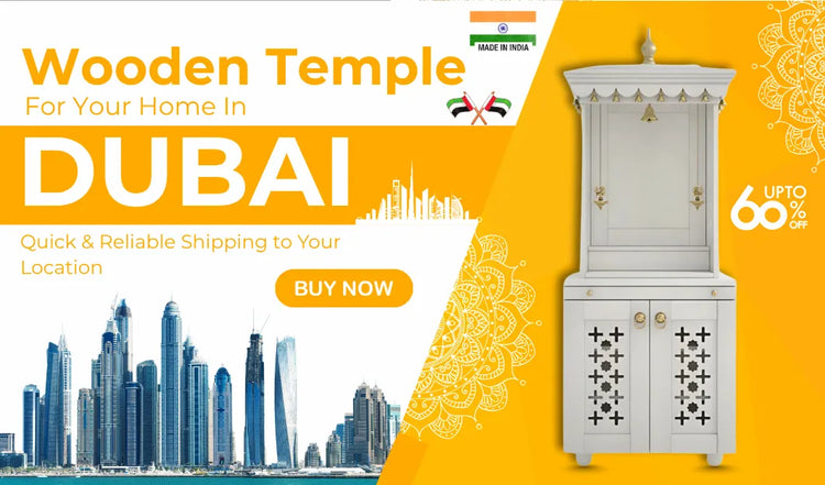 Teakwood Pooja mandir for home in dubai