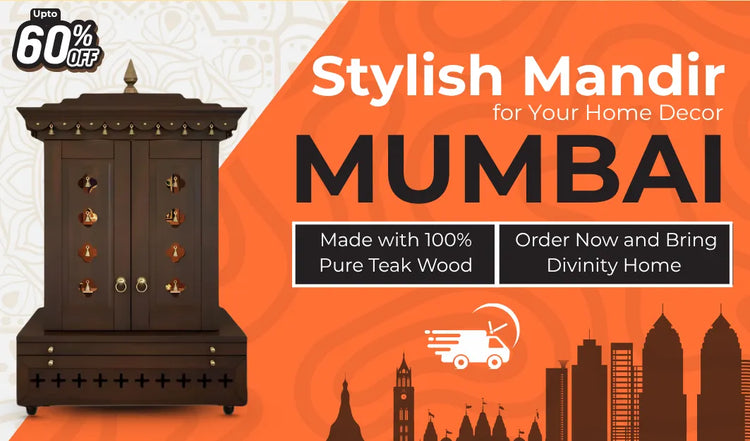 Teakwood pooja Mandir For Home in Mumbai