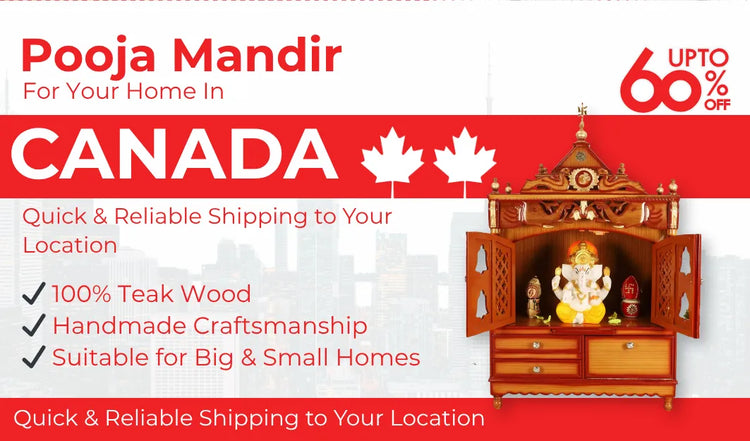 Teakwood pooja Mandir for Home in Canada