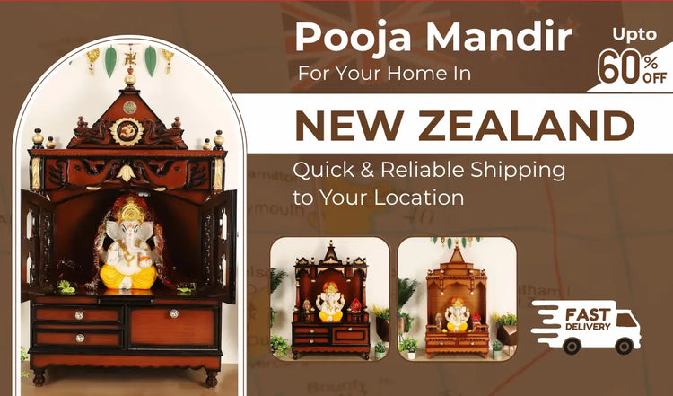 Teakwood pooja Mandir for Home in New Zealand