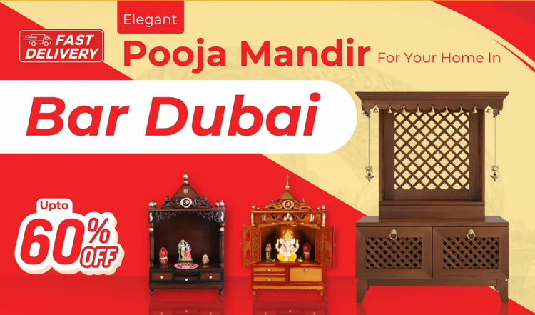 Teakwood pooja mandir for home in bar dubai
