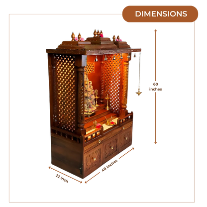 Tejasvi Sheesham Wood Mandap (Teak) Dimensions