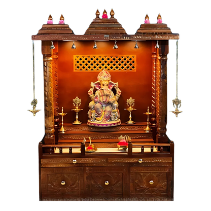 Tejasvi Sheesham Wood Mandap (Teak) Front view