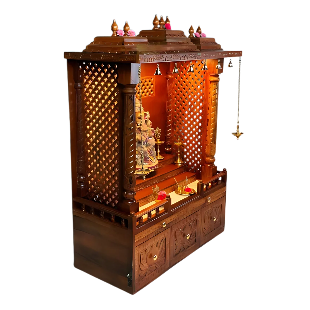 Tejasvi Sheesham Wood Mandap (Teak) Side view