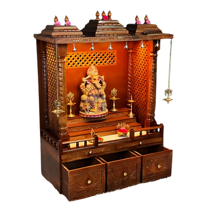 Tejasvi Sheesham Wood Mandap (Teak) Side Angle