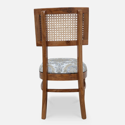 Tessaro Teak Wood Dining Chair (Teak) back view 