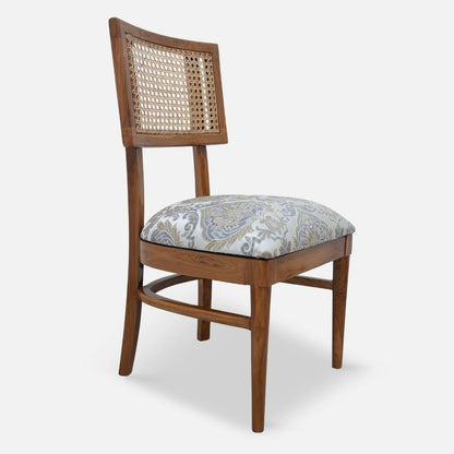 Tessaro Teak Wood Dining Chair (Teak) side angle