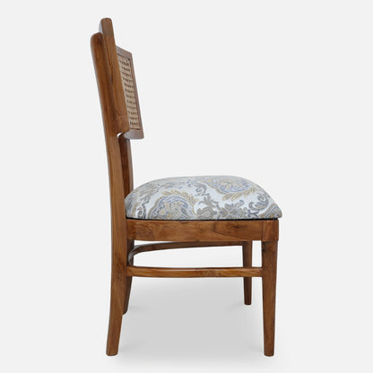 Tessaro Teak Wood Dining Chair (Teak) side view 