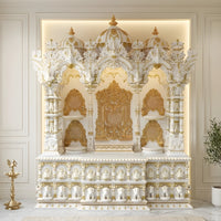  Thirumal Teak Wood Mandap (White Gold) lifetyle view