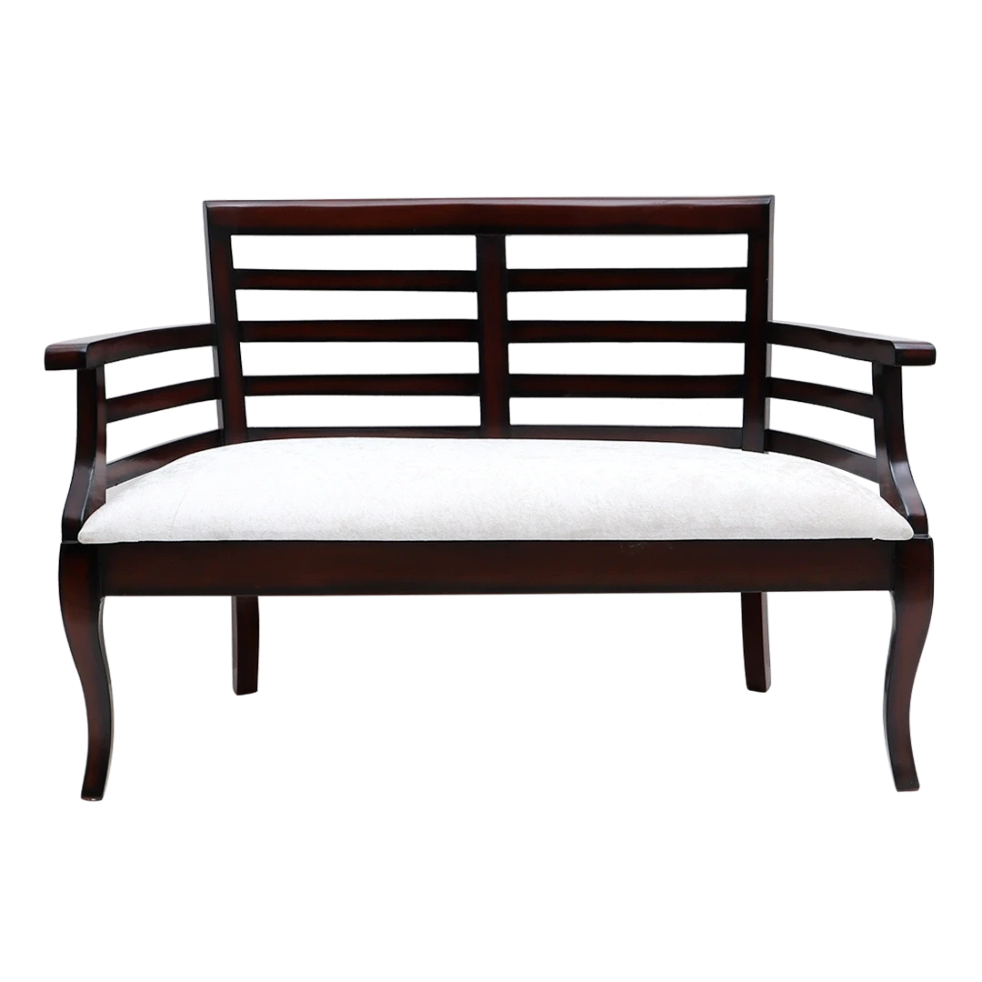 Toledo Solid Wood Love Sofa Brown