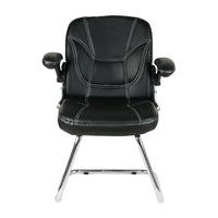 Torin Visitor Chair with Armrest (Black) Front view