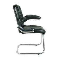 Torin Visitor Chair with Armrest (Black) Side view