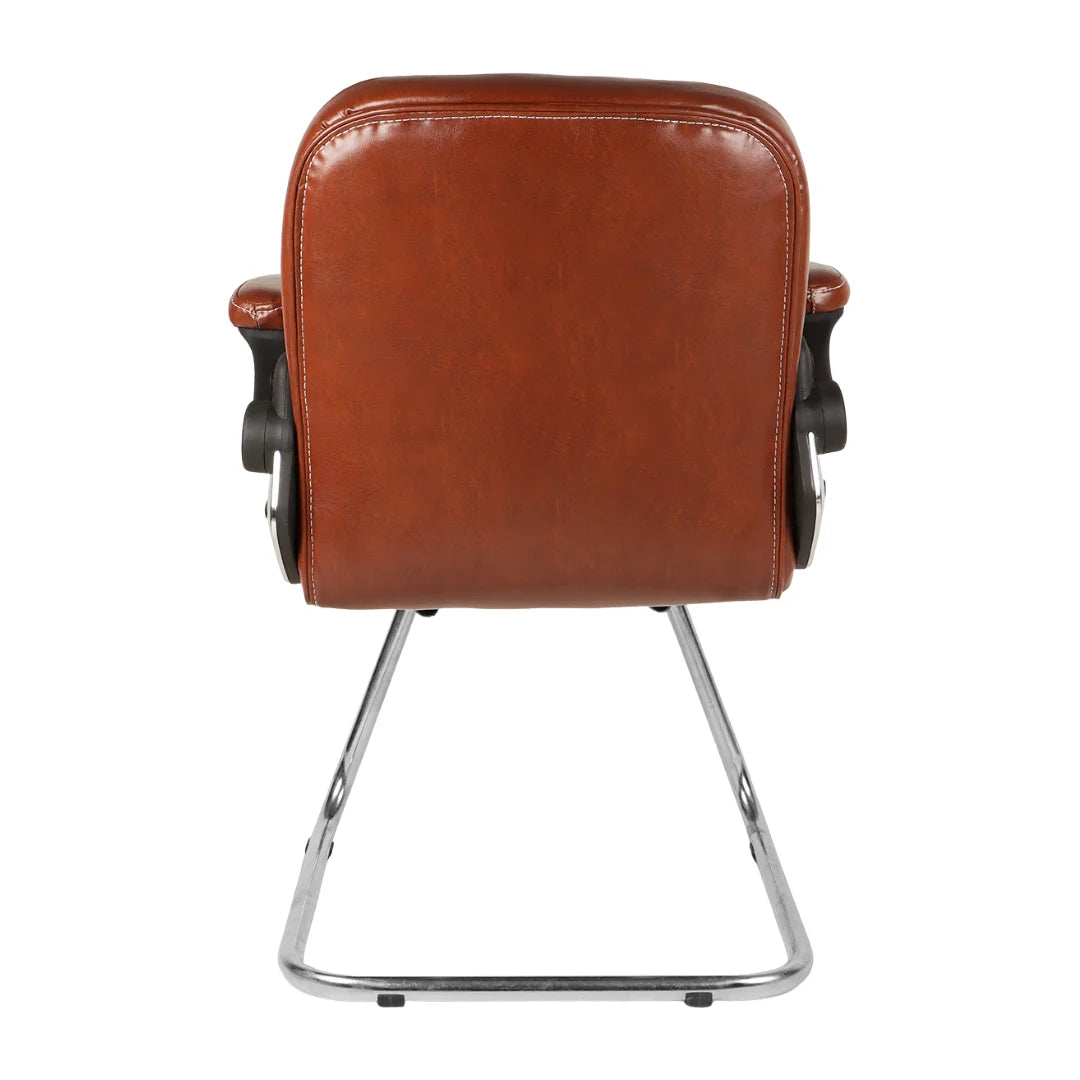 Torin Visitor Chair with Armrest (Brown) Back view