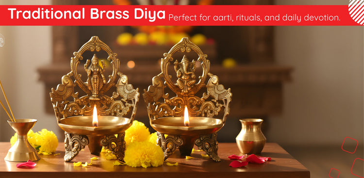 Traditional Brass Diya BANNER 
