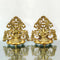 Traditional Brass Lakshmi Ganesha Diya Set lifestyle view