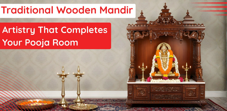 Traditional Wooden Mandir banner 