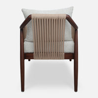 Tressa Teak Wood Bedroom Chair (Brown)back view 