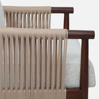 Tressa Teak Wood Bedroom Chair (Brown)zoom view 