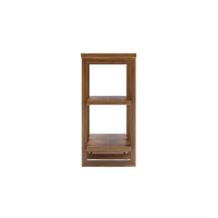 Trestle Wood Book Shelf (Teak) side view