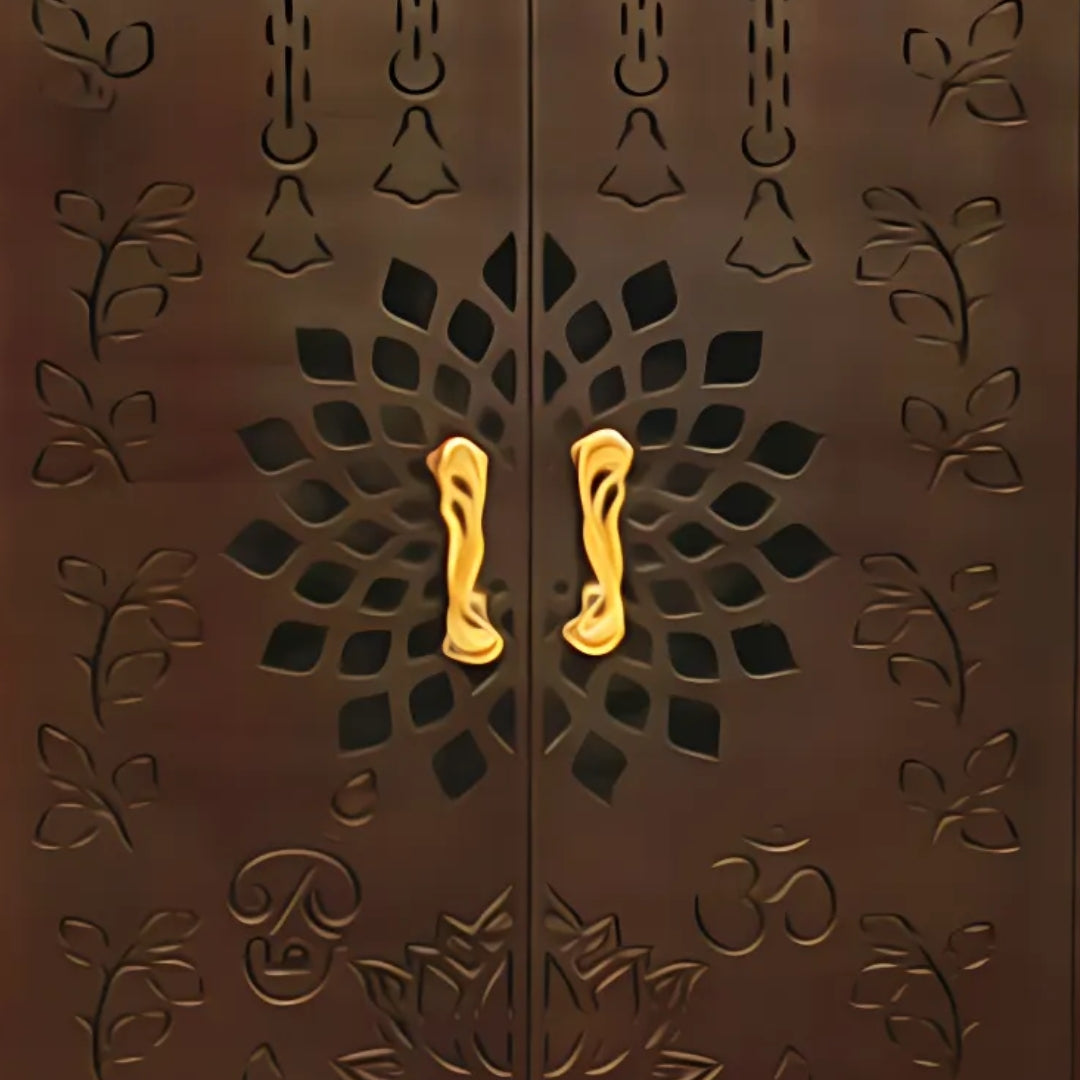 Trikalash Teak Wood Mandap (Brown) zoom view