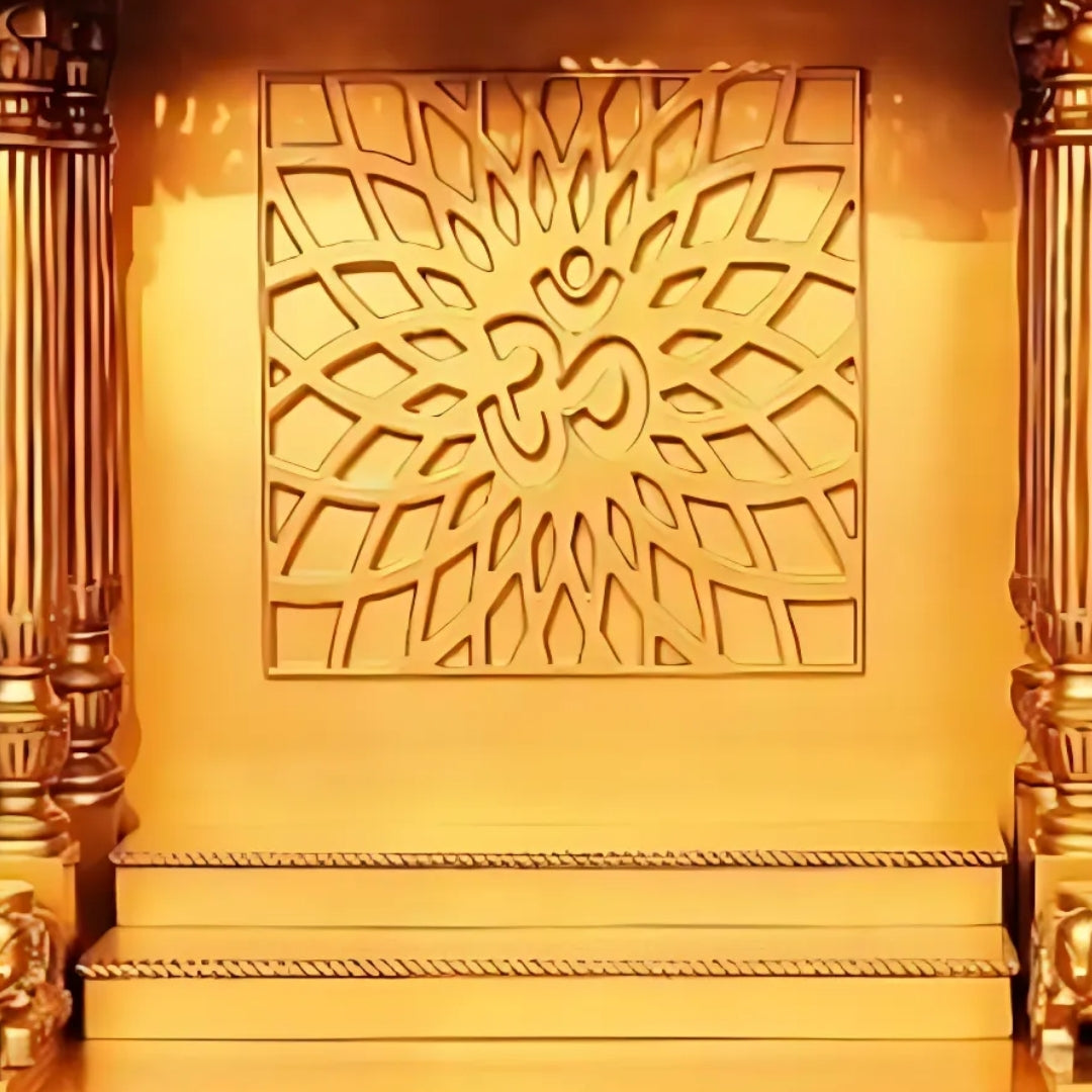 Trilokinath Teak Wood Mandap (Gold) zoom view