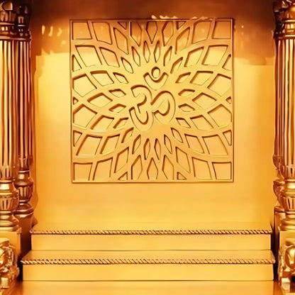 Trilokinath Teak Wood Mandap (Gold) zoom view