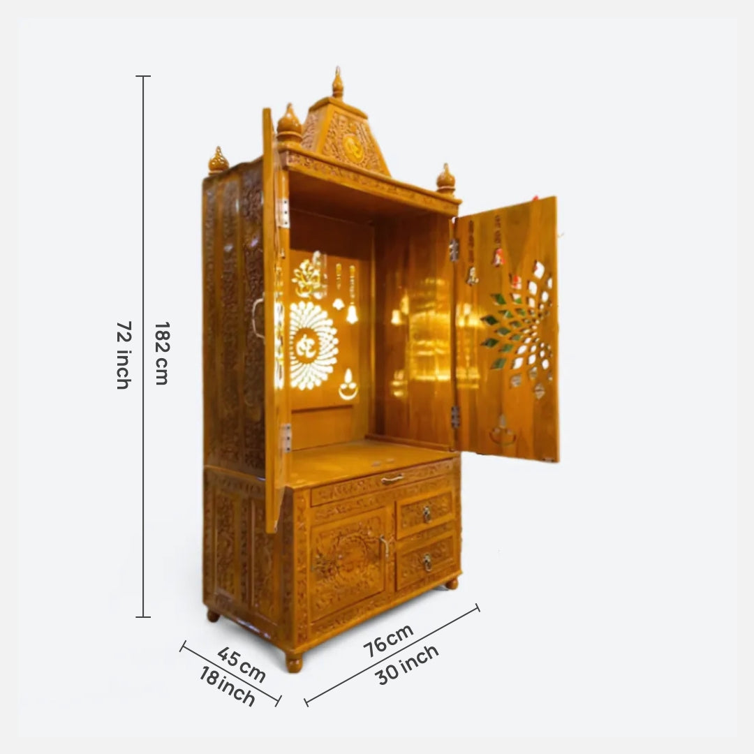Ujjvala Teak Wood Mandap (Teak) dimensions 