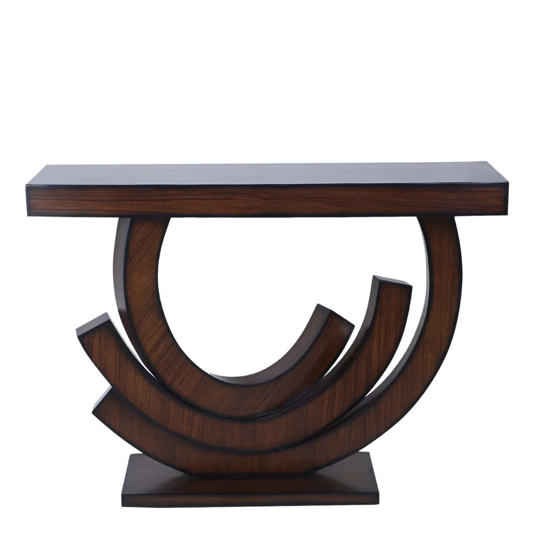 Warc Solid Wood Console Table with Drawer (Mahogany)