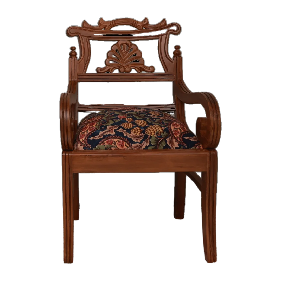 Zorano Teak Wood Arm Chairs Teak Blue