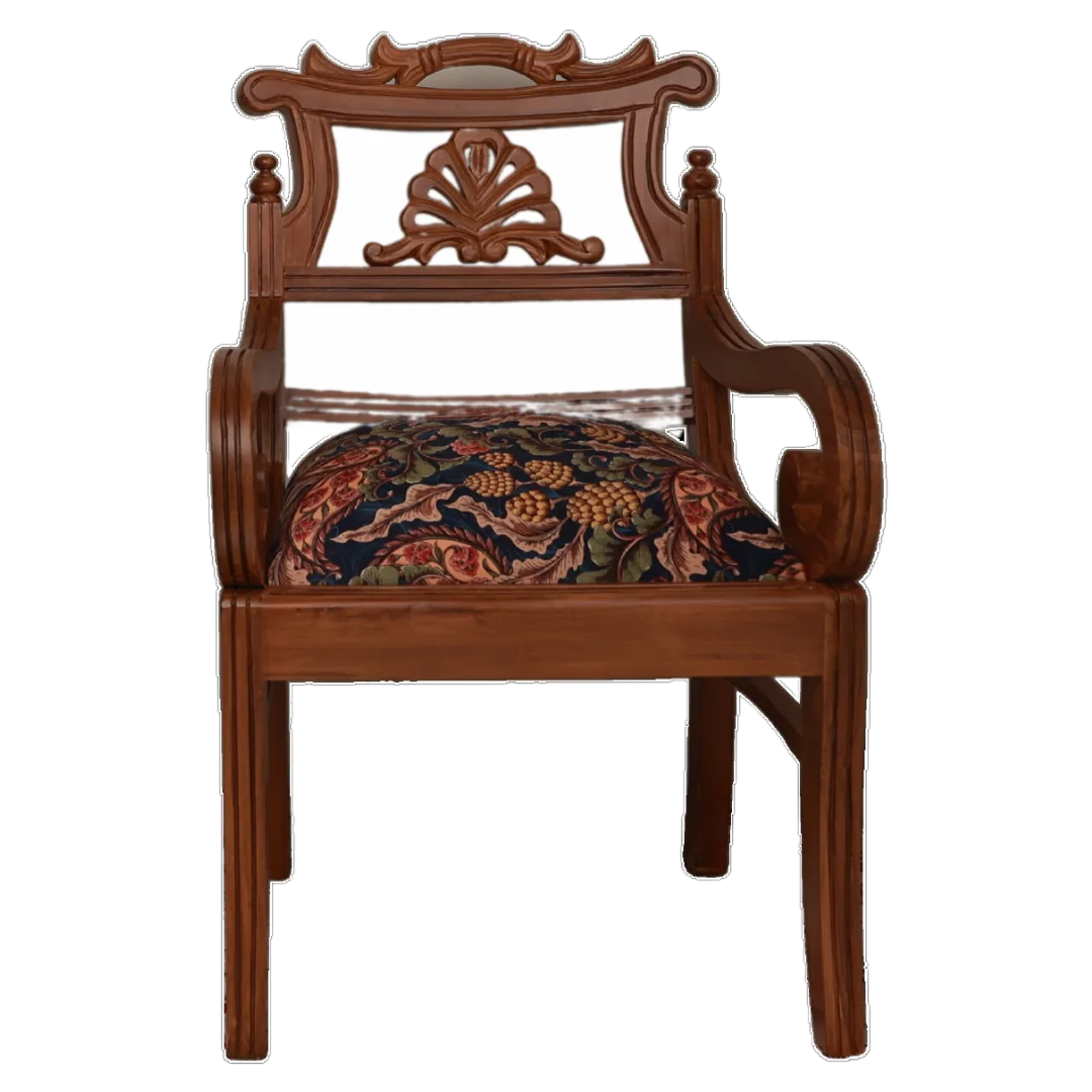 Zorano Teak Wood Arm Chairs Teak Blue